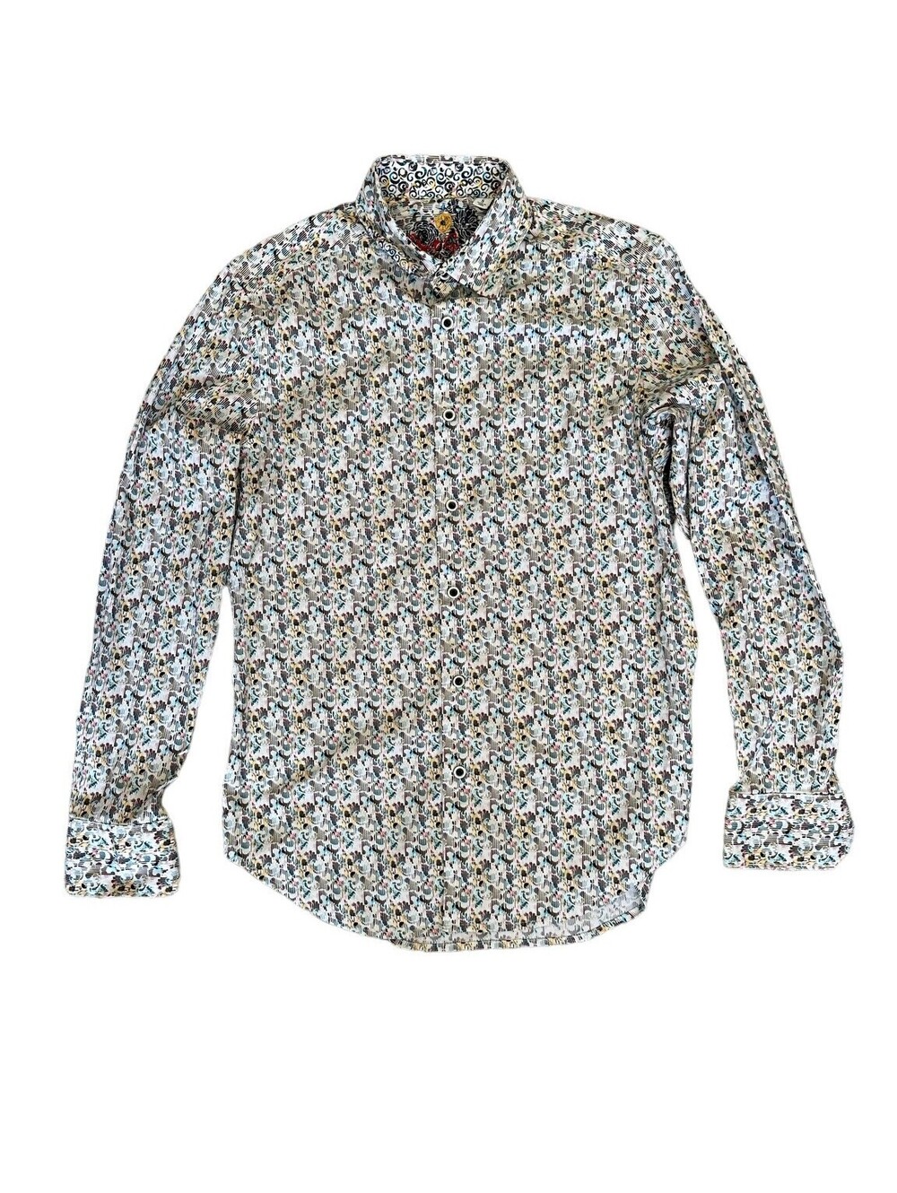 Robert Graham Button Up Shirt Colorful Abstract Classic Fit Men’s Size Small